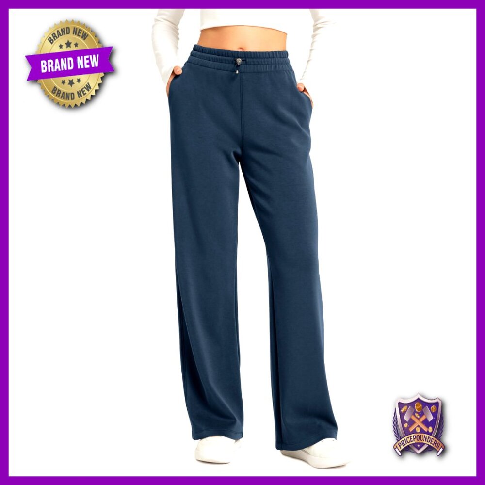 Modal Wide Leg Lounge Pants High Waist Adjustable Shockcord Casual Comfort